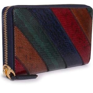 Gemini link snakeskin continental wallet
